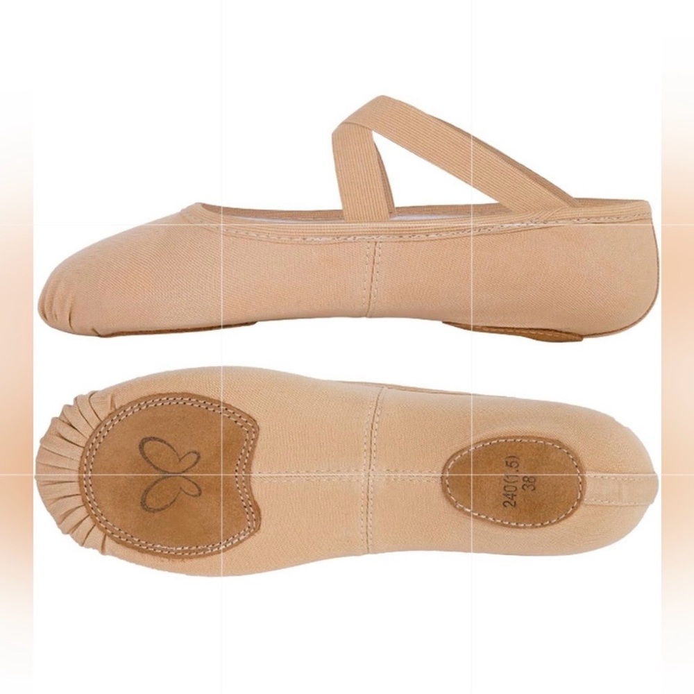 Women’s Size 8.5 (39) Ballet Highly Stretch Canvas Dance Slipper Yoga Shoes NEW
